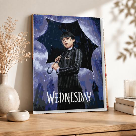 Paint by Numbers with Frame - Wednesday Addams 40x50 cm, photo 8