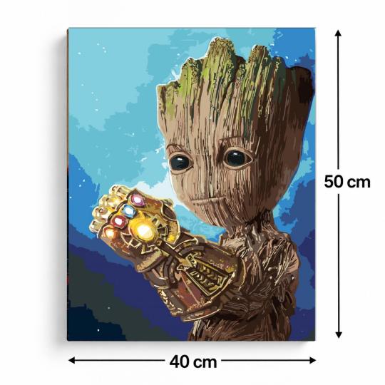 Paint by Numbers with Frame - Groot Marvel 40x50 cm, photo 3