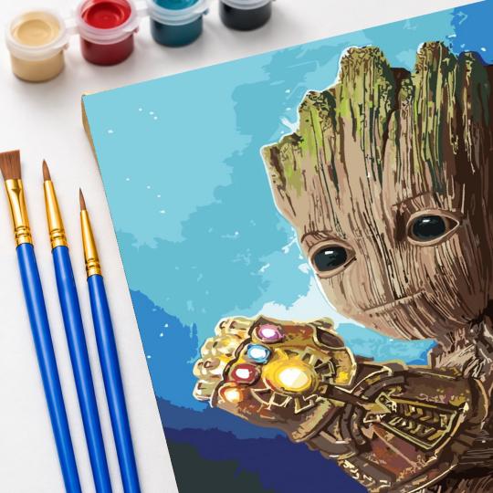Paint by Numbers with Frame - Groot Marvel 40x50 cm, photo 5