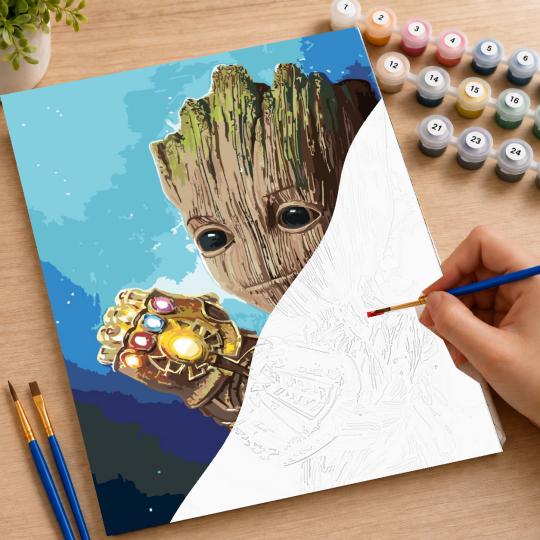 Paint by Numbers with Frame - Groot Marvel 40x50 cm, photo 7