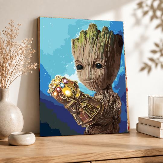 Paint by Numbers with Frame - Groot Marvel 40x50 cm, photo 8