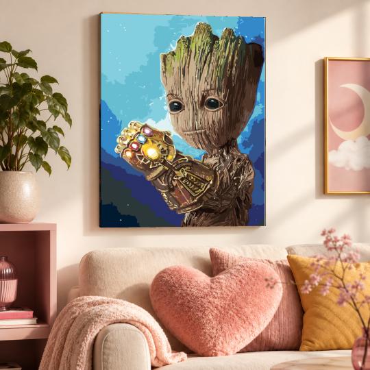 Paint by Numbers with Frame - Groot Marvel 40x50 cm, photo 9