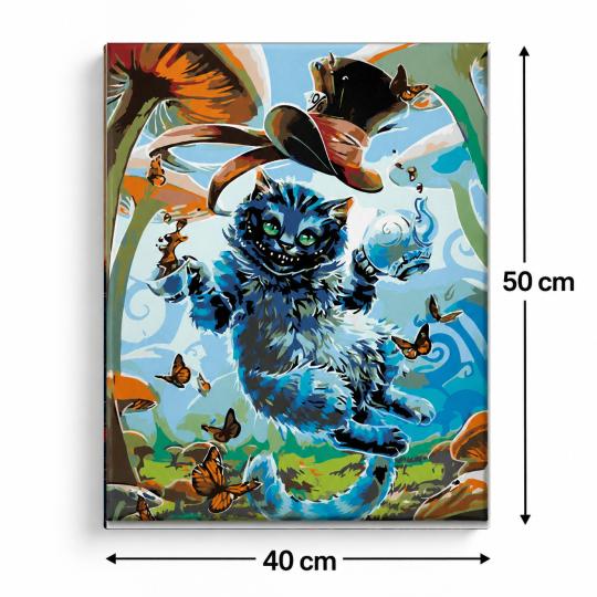 Paint by Numbers with Frame - Cheshire Cat 40x50 cm, photo 3