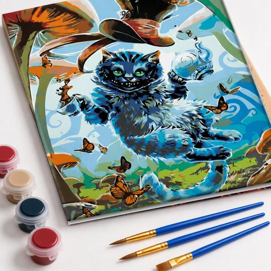 Paint by Numbers with Frame - Cheshire Cat 40x50 cm, photo 4