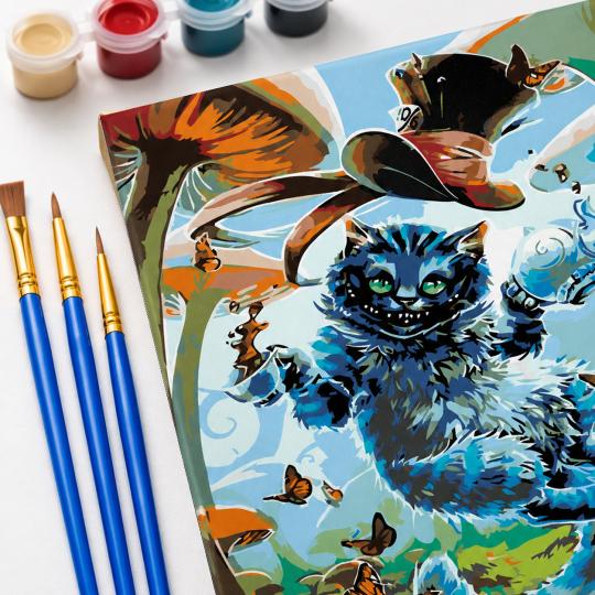 Paint by Numbers with Frame - Cheshire Cat 40x50 cm, photo 5