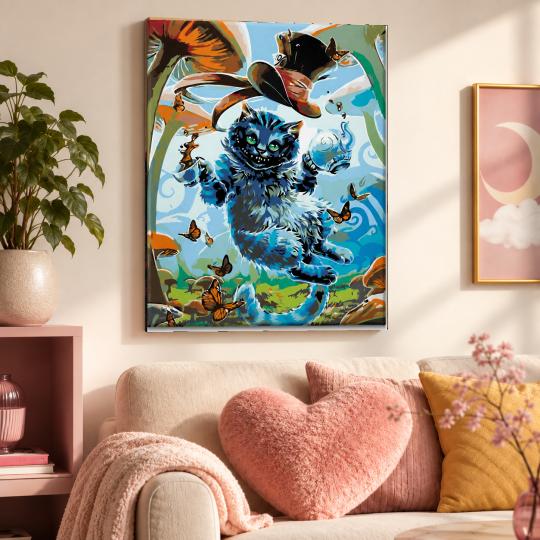 Paint by Numbers with Frame - Cheshire Cat 40x50 cm, photo 9
