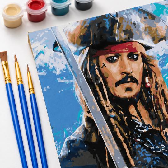 Paint by Numbers with Frame - Jack Sparrow 40x50 cm, photo 5