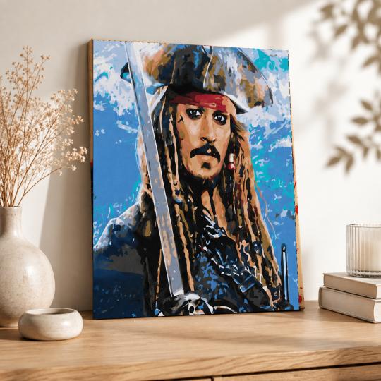 Paint by Numbers with Frame - Jack Sparrow 40x50 cm, photo 8