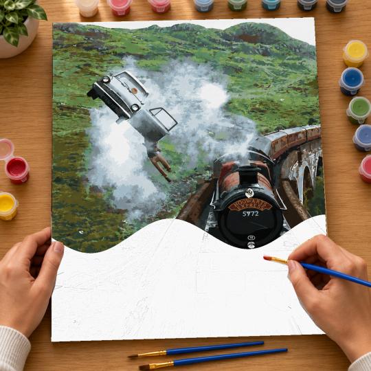 Paint by Numbers - Harry Potter's Flying Car 40x50cm, photo 6