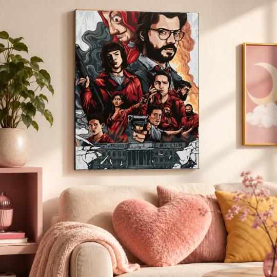 Paint by Numbers with Frame - Money Heist 40x50 cm, photo 9