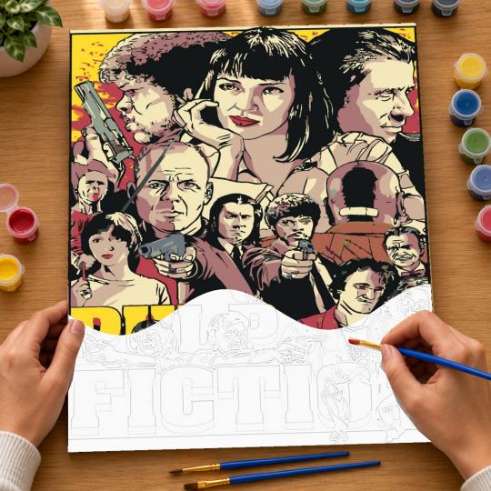 Paint by Numbers with Frame - Pulp Fiction 40x50 cm, photo 6