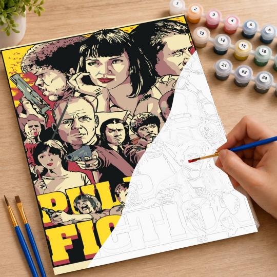 Paint by Numbers with Frame - Pulp Fiction 40x50 cm, photo 7