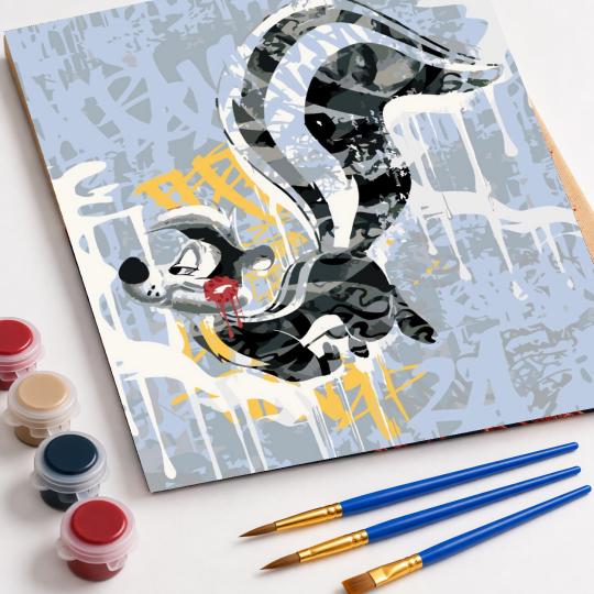 Paint by Numbers with Frame - Pepé Le Pew 40x50 cm, photo 4