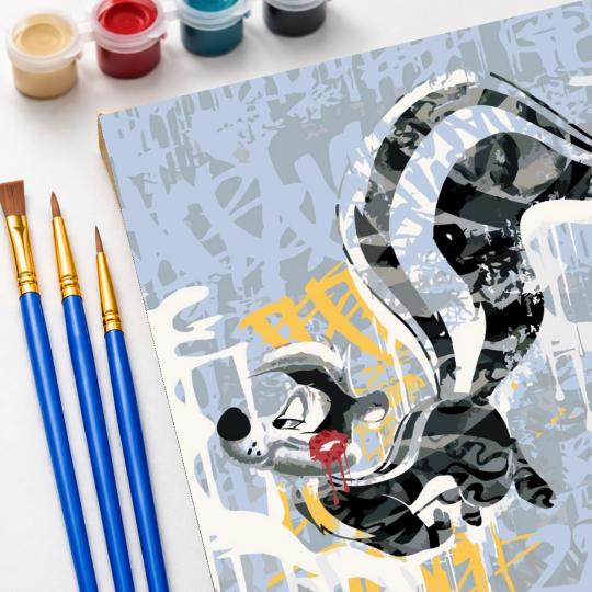 Paint by Numbers with Frame - Pepé Le Pew 40x50 cm, photo 5