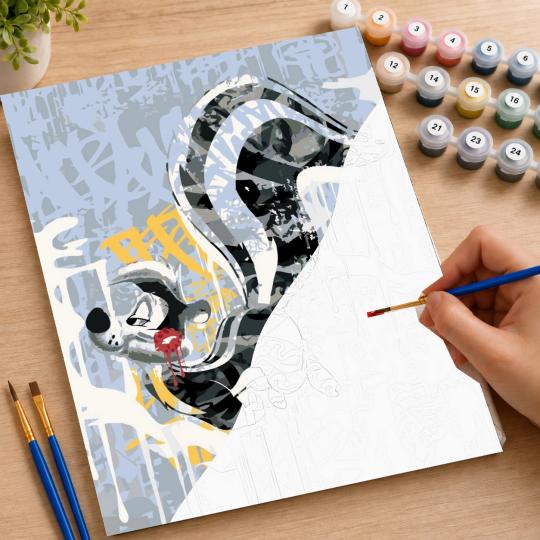 Paint by Numbers with Frame - Pepé Le Pew 40x50 cm, photo 7