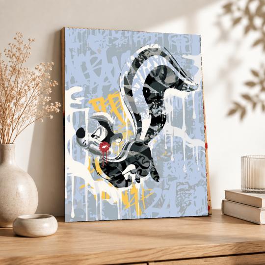 Paint by Numbers with Frame - Pepé Le Pew 40x50 cm, photo 8