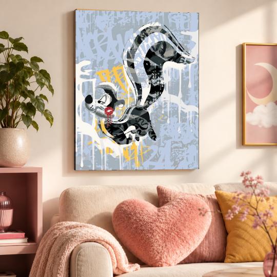 Paint by Numbers with Frame - Pepé Le Pew 40x50 cm, photo 9