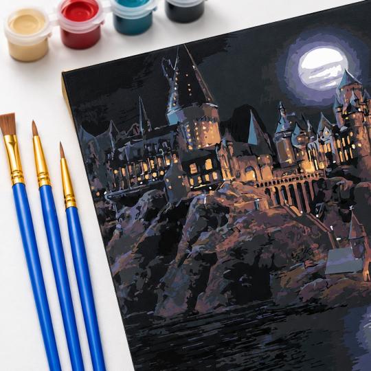 Paint by Numbers with Frame - Hogwarts at Night 40x50 cm, photo 5