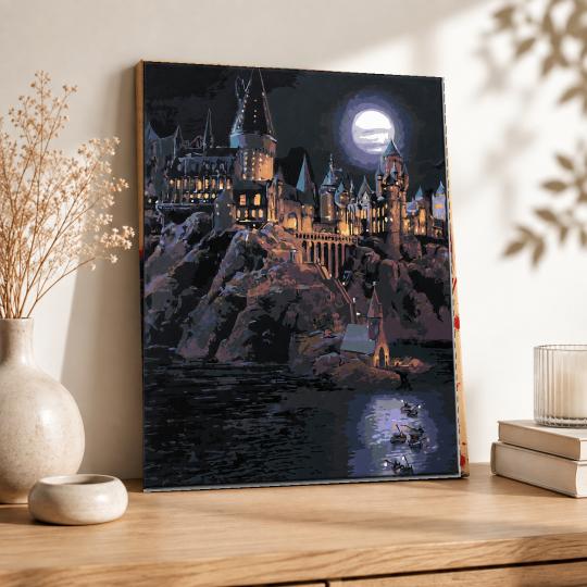 Paint by Numbers with Frame - Hogwarts at Night 40x50 cm, photo 8