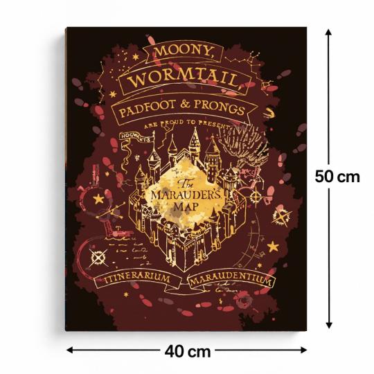 Paint by Numbers with Frame - Marauder's Map 40x50 cm, photo 3