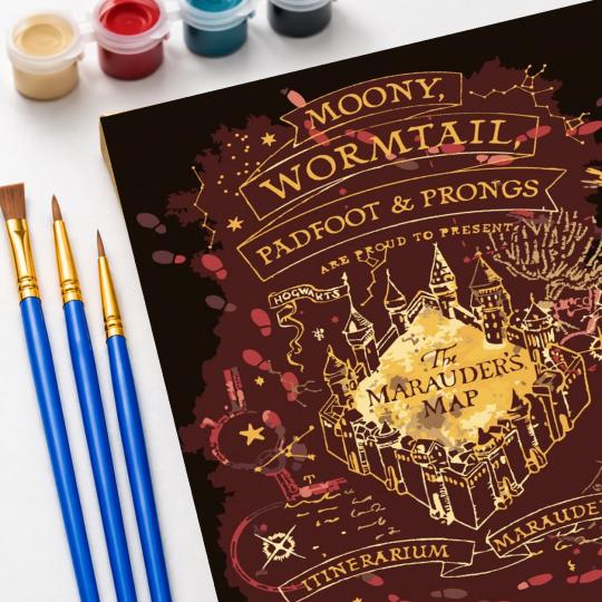 Paint by Numbers with Frame - Marauder's Map 40x50 cm, photo 5