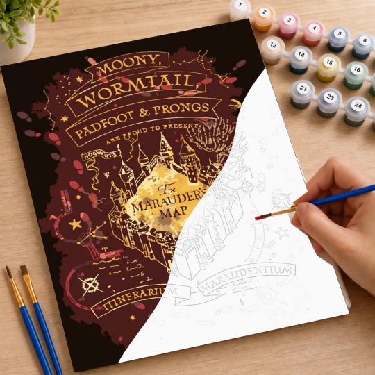 Paint by Numbers with Frame - Marauder's Map 40x50 cm, photo 7