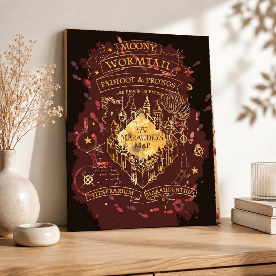 Paint by Numbers with Frame - Marauder's Map 40x50 cm, photo 8