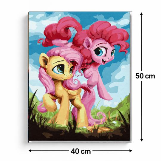 Paint by Numbers with Frame - Little Ponies 40x50 cm, photo 3