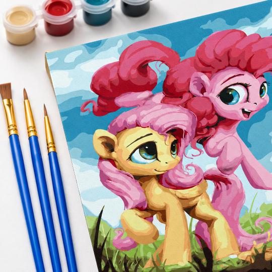 Paint by Numbers with Frame - Little Ponies 40x50 cm, photo 5