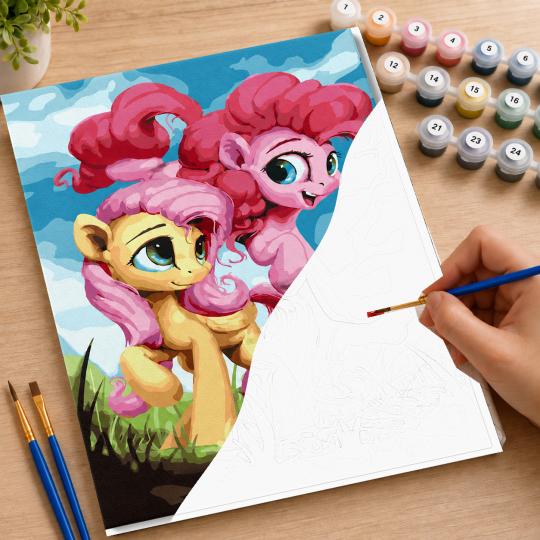 Paint by Numbers with Frame - Little Ponies 40x50 cm, photo 7