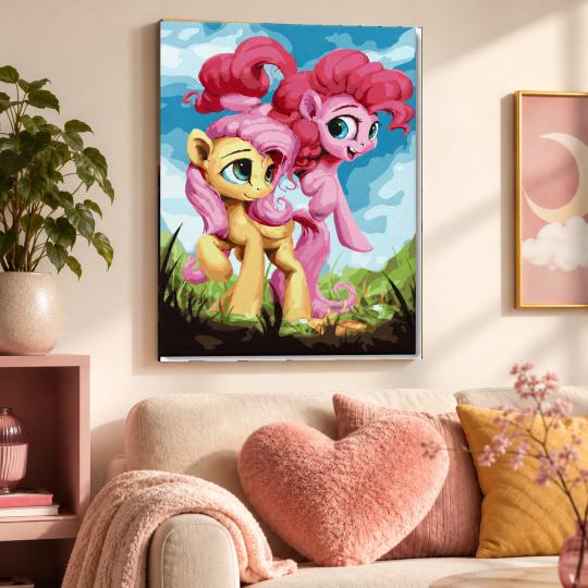 Paint by Numbers with Frame - Little Ponies 40x50 cm, photo 9