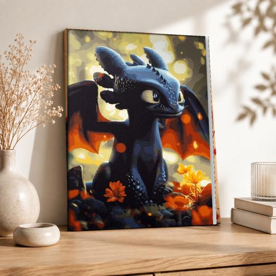 Paint by Numbers with Frame - Toothless 40x50 cm, photo 8