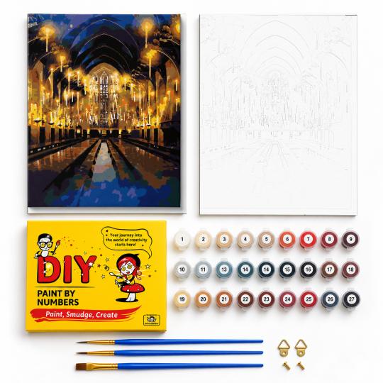 Paint by Numbers - Harry Potter Great Hall 40x50 cm, photo 2