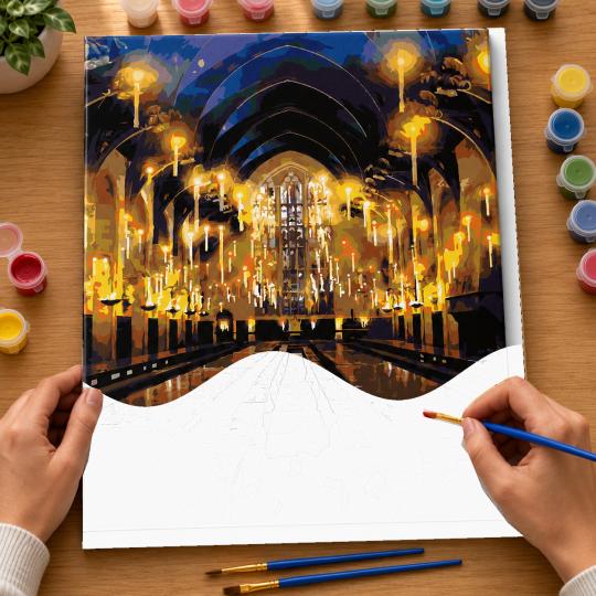 Paint by Numbers - Harry Potter Great Hall 40x50 cm, photo 6