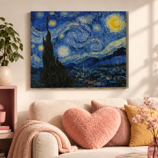 MALOWANIE PO NUMERACH Obrazy do malowania-Gwiaździsta Noc Van Gogh 50x40 cm, zdjęcie 9