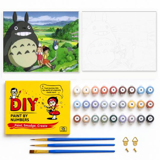 Paint by Numbers with Frame - Totoro Ghibli 50x40 cm, photo 2