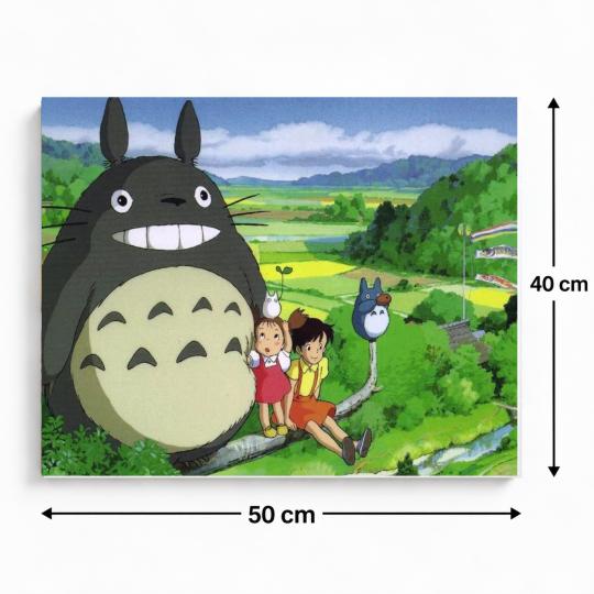 Paint by Numbers with Frame - Totoro Ghibli 50x40 cm, photo 3