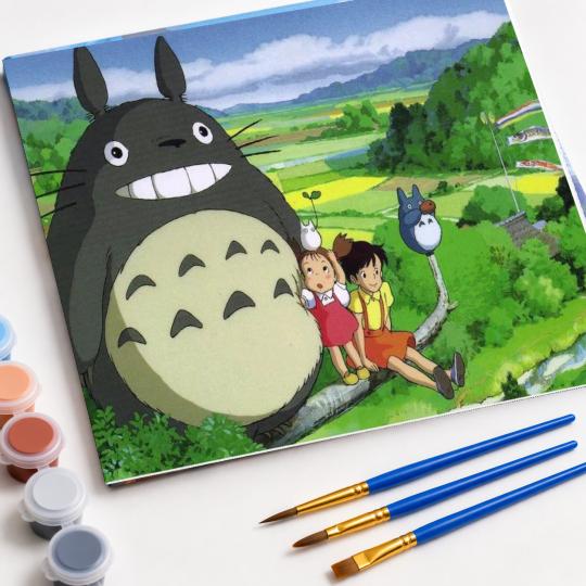 Paint by Numbers with Frame - Totoro Ghibli 50x40 cm, photo 4
