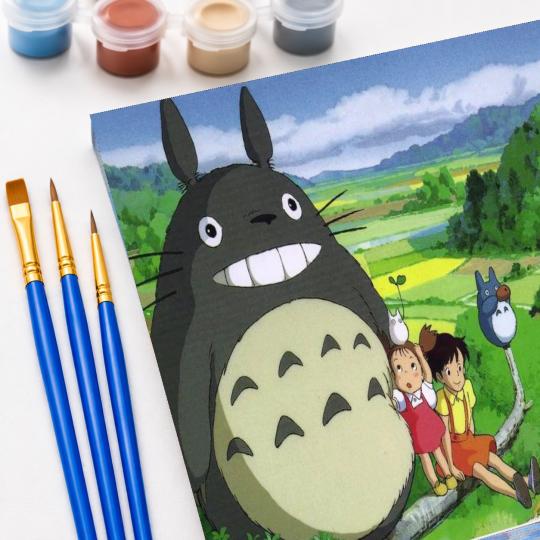 Paint by Numbers with Frame - Totoro Ghibli 50x40 cm, photo 5