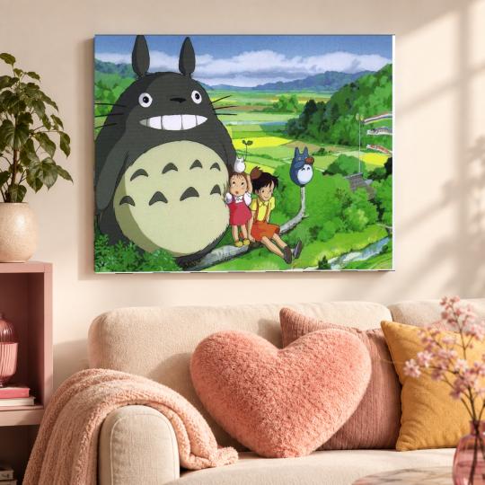 Paint by Numbers with Frame - Totoro Ghibli 50x40 cm, photo 9