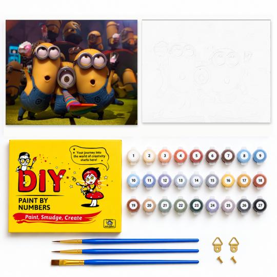 Paint by Numbers with Frame - Minions 50x40 cm, photo 2