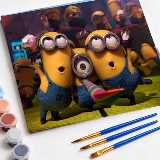 Paint by Numbers with Frame - Minions 50x40 cm, photo 4