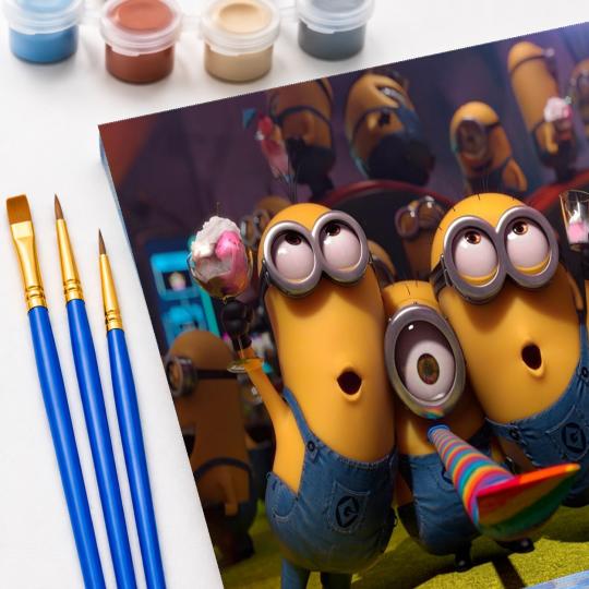 Paint by Numbers with Frame - Minions 50x40 cm, photo 5