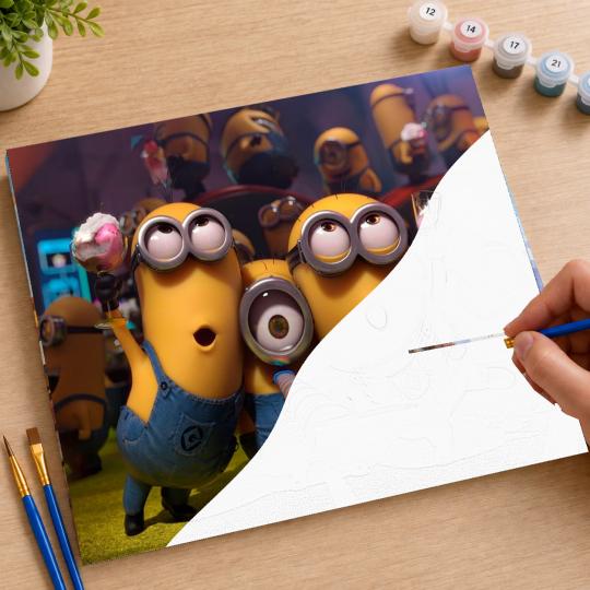 Paint by Numbers with Frame - Minions 50x40 cm, photo 7