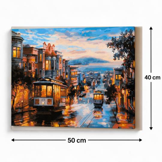 MALOWANIE PO NUMERACH Z RAMĄ Obrazy do malowania - San Francisco 50x40 cm, zdjęcie 3