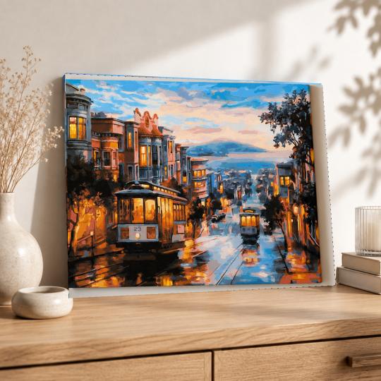 MALOWANIE PO NUMERACH Z RAMĄ Obrazy do malowania - San Francisco 50x40 cm, zdjęcie 8