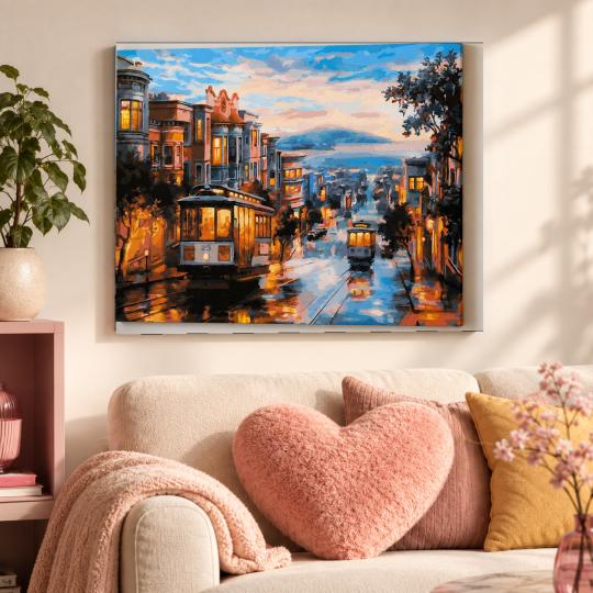 MALOWANIE PO NUMERACH Z RAMĄ Obrazy do malowania - San Francisco 50x40 cm, zdjęcie 9