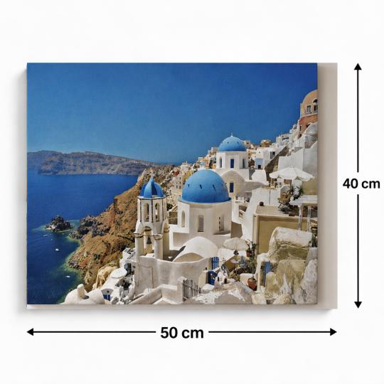 MALOWANIE PO NUMERACH Obrazy do malowania - Magiczne Santorini 50x40 cm, zdjęcie 3