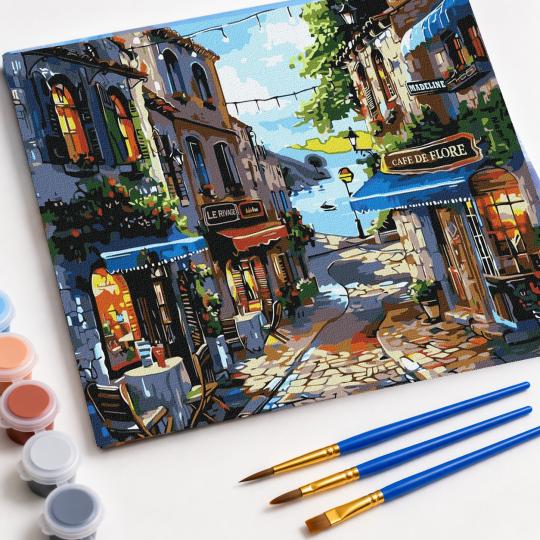 PAINT BY NUMBERS Paintings to Paint - Seaside Restaurant 50x40 cm, photo 4