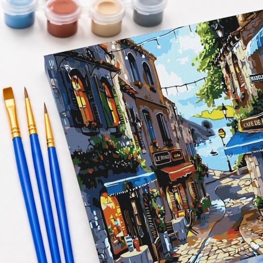 PAINT BY NUMBERS Paintings to Paint - Seaside Restaurant 50x40 cm, photo 5